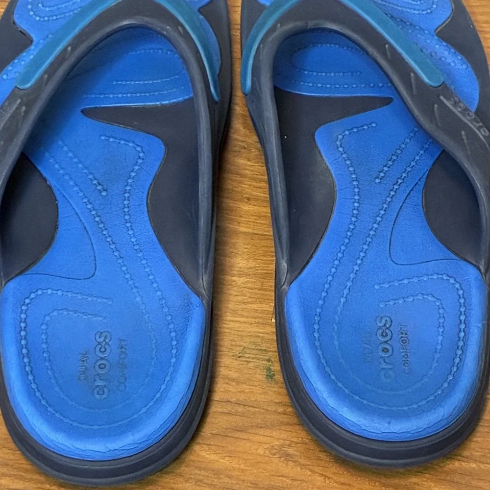 Crocs Unisex Modi Sport Flip Flops Mens 8 Womens 10 Sporty Comfort Navy Blue